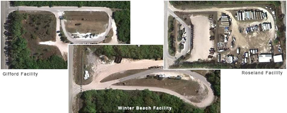 Solid waste customer convenience centers in Gifford,FL, Roseland, FL and Winter Beach, FL