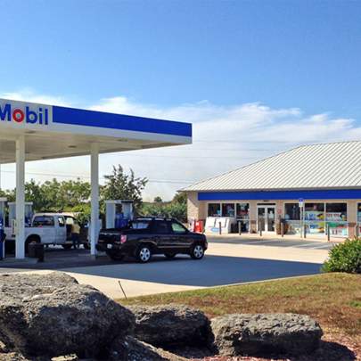 [caption: Driftwood Plaza</br />Gas Station] Driftwood Plaza Gas Station